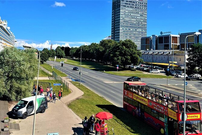 24h Riga Sightseeing Red Bus Grand Tour - Uzvaras bulvāris 3A: seeing how Riga moves beyond the core