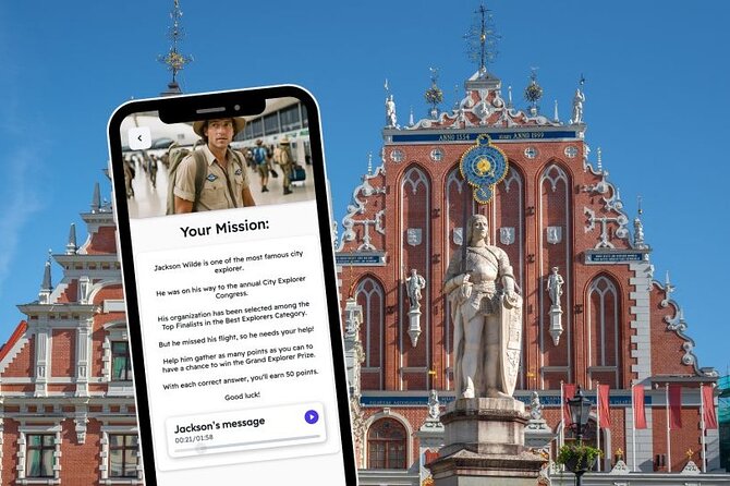 Riga Exploration Game and City Tour on your Phone - Starting at Riga Town Hall Square, the civic anchor