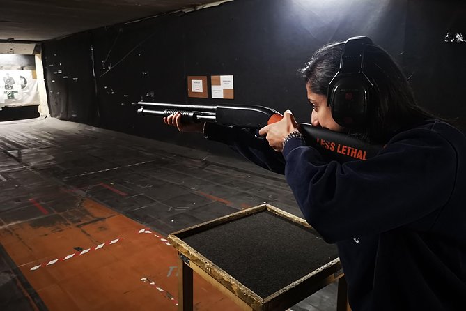Riga Gun Range: shooting with Winchester, Glock17, & Kalashnikov - The weapons lineup: Glock 17, Kalashnikov, and Winchester in one package