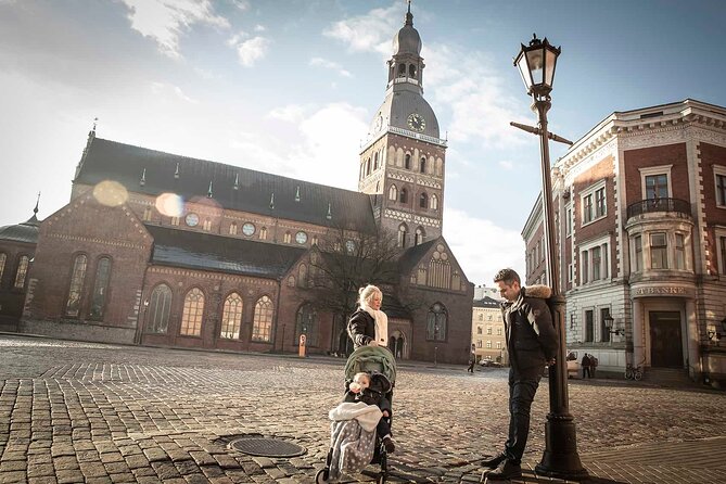 Riga Private Photoshoot Tour - Meeting at Laima Clock, then working a tight 90-minute photo route